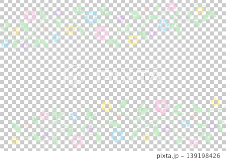 Flower and leaf frame Flower and leaf frame 139198426