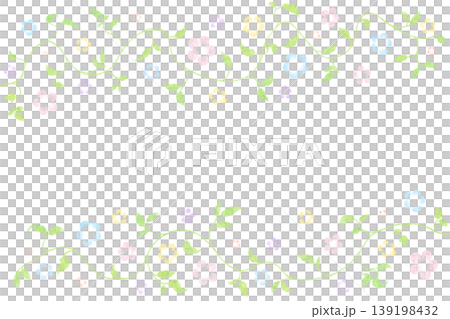 Flower and leaf frame Flower and leaf frame 139198432