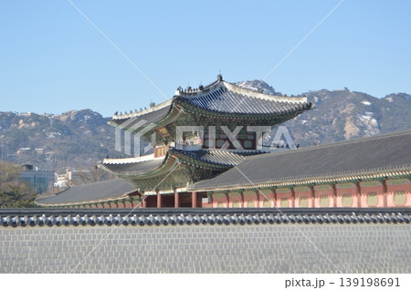 韓国 ソウル市景福宮の冬の風景 韓国 ソウル市景福宮の冬の風景 139198691