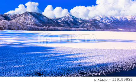 厳冬期の道東地方の雪景色絶景 厳冬期の道東地方の雪景色絶景 139199959