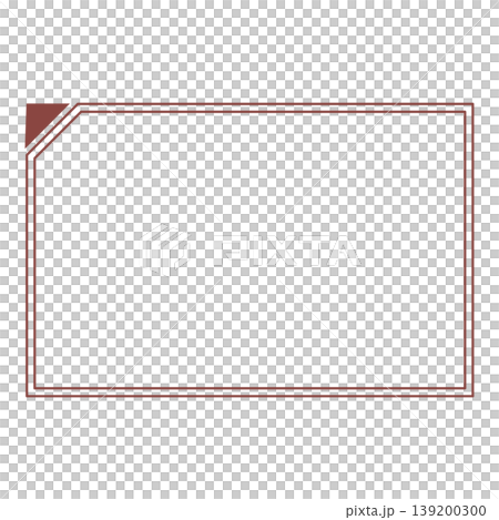 Red corner frame copy space material 139200300