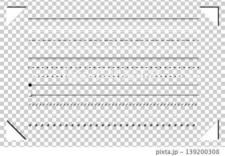 Black and white line and corner ornament business decoration set Black and white line and corner ornament business decoration set 139200308