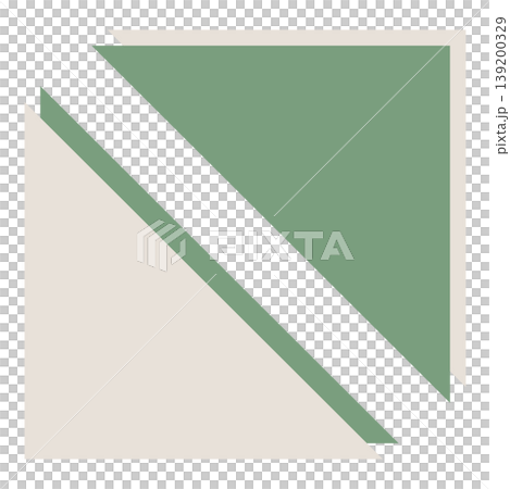 Green and beige corner decorative material Green and beige corner decorative material 139200329