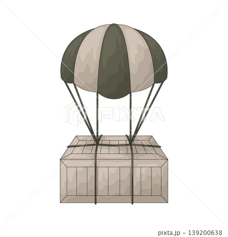 Illustration of Military Airdrop Parachute Illustration of Military Airdrop Parachute 139200638