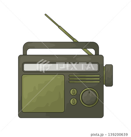Illustration of Military Radio Illustration of Military Radio 139200639