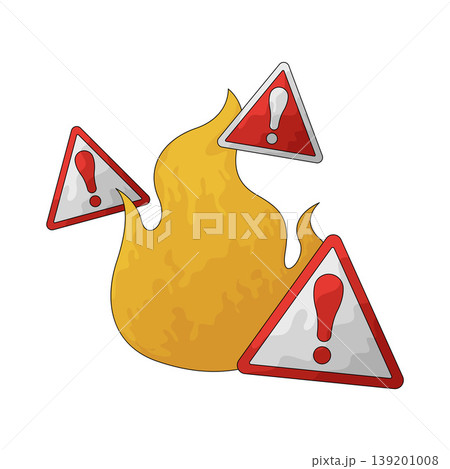 Illustration of flammable sign Illustration of flammable sign 139201008