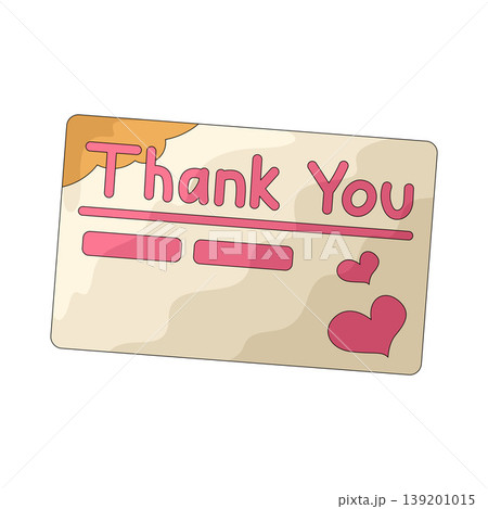 Illustration of Thank you card 139201015