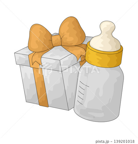 Illustration of Baby shower gift Illustration of Baby shower gift 139201018