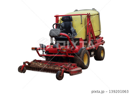 Agricultural grass cutting utility vehicle maintaining landscape 139201063