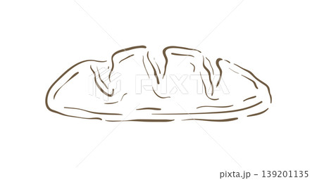 Artisan Loaf Of Fresh Crusty Bread Hand Drawn Vector Illustration Artisan Loaf Of Fresh Crusty Bread Hand Drawn Vector Illustration 139201135