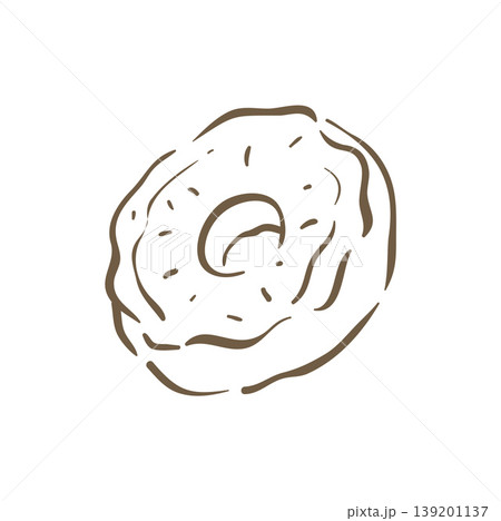 Yummy Frosted Doughnut Pastry Delicacy Sketch Vector Illustration Yummy Frosted Doughnut Pastry Delicacy Sketch Vector Illustration 139201137