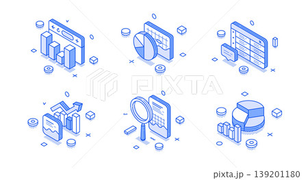 Data Analysis And Business Intelligence Infographic Elements Isometric Vector Illustration Set Data Analysis And Business Intelligence Infographic Elements Isometric Vector Illustration Set 139201180