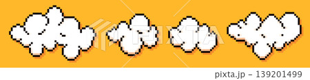 Pixel art cloud. 139201499