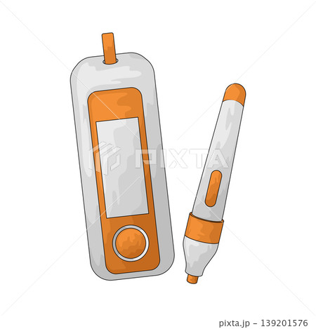 Illustration of Glucometer Illustration of Glucometer 139201576