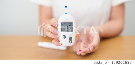 Hand checking Diabetes or Blood glucose self testing by digital blood glucose meter with lancet pen. high blood sugar level, World Diabetes Day, Glycemia, Hypoglycemia, Hyperglycemia and insulin Hand checking Diabetes or Blood glucose self testing by digital blood glucose meter with lancet pen. high blood sugar level, World Diabetes Day, Glycemia, Hypoglycemia, Hyperglycemia and insulin 139201650