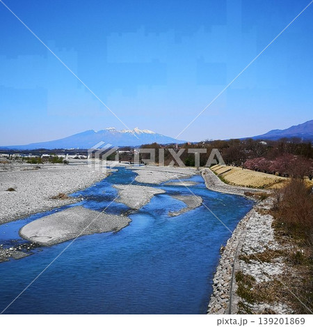 信玄堤 八ヶ岳の眺め 信玄堤 八ヶ岳の眺め 139201869
