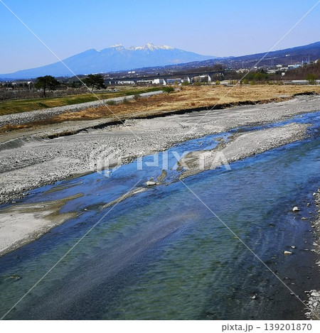 信玄堤 八ヶ岳の眺め 信玄堤 八ヶ岳の眺め 139201870
