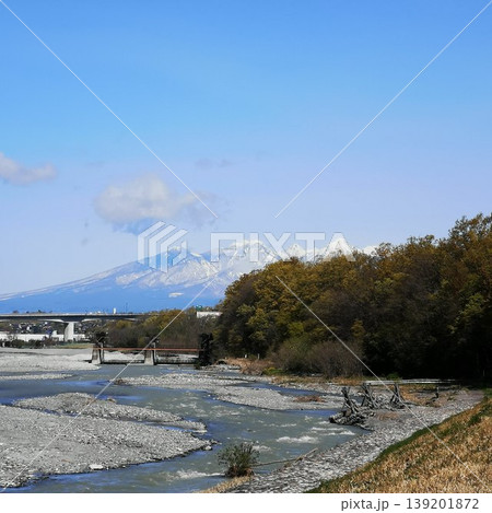 信玄堤　八ヶ岳の眺め 139201872