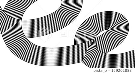 Abstract black and white swirling lines background. Modern graphic pattern for poster design, web banners and creative branding 139201888
