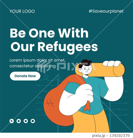 World Refugee Day Flat Cartoon Hand Drawn Illustration Social Media Background World Refugee Day Flat Cartoon Hand Drawn Illustration Social Media Background 139202370