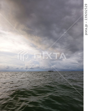 Sunset View at Sea with Dramatic Sky 139202529