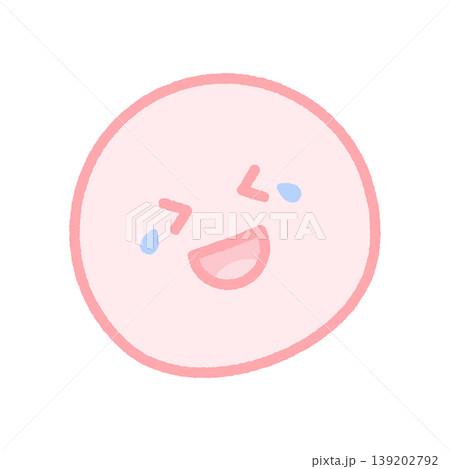 手描きの涙を流して笑い転げる顔の絵文字アイコン - 爆笑や大笑いで笑い泣きする表情のかわいいイラスト 手描きの涙を流して笑い転げる顔の絵文字アイコン - 爆笑や大笑いで笑い泣きする表情のかわいいイラスト 139202792