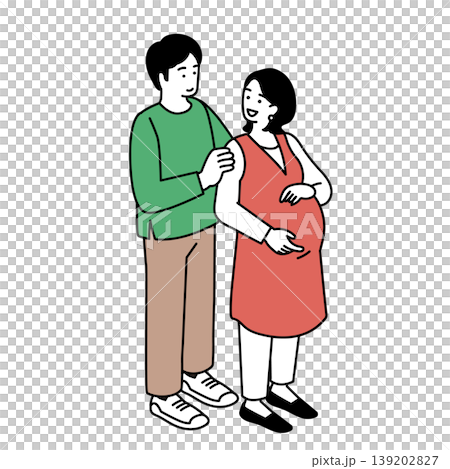 妊娠している女性と男性のイラスト 妊娠している女性と男性のイラスト 139202827