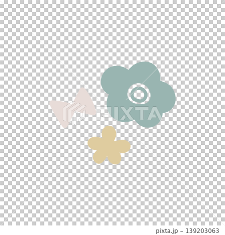 Simple hand-drawn flower illustration in muted colors B Simple hand-drawn flower illustration in muted colors B 139203063