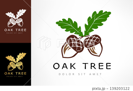 Oak tree logo. Acorn vector. Oak tree logo. Acorn vector. 139203122