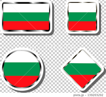 Set beautiful symbols for colorful state flag Bulgaria 139203202