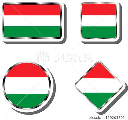 Set beautiful symbols for colorful state flag Hungary Set beautiful symbols for colorful state flag Hungary 139203203