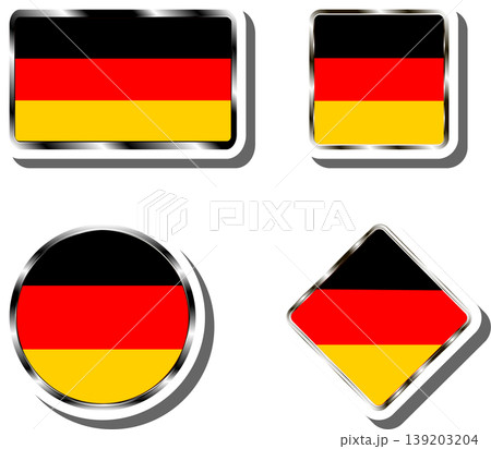 Set beautiful symbols for colorful state flag Germany 139203204