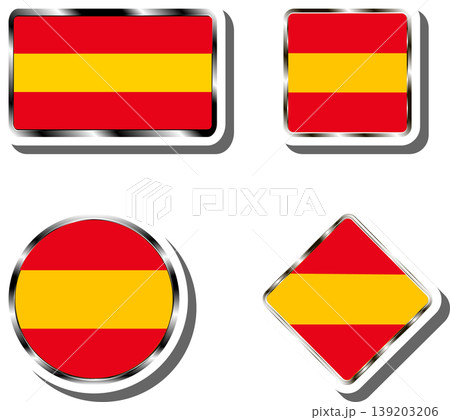 Set beautiful symbols for colorful state flag Spain Set beautiful symbols for colorful state flag Spain 139203206