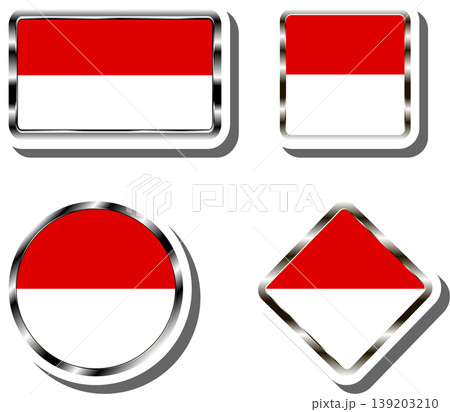 Set beautiful symbols for colorful state flag Indonesia Set beautiful symbols for colorful state flag Indonesia 139203210