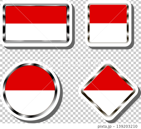Set beautiful symbols for colorful state flag Indonesia 139203210
