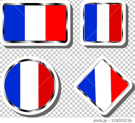 Set beautiful symbols for colorful state flag France Set beautiful symbols for colorful state flag France 139203216