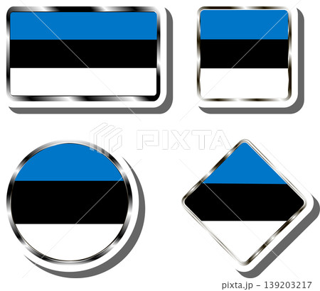Set beautiful symbols for colorful state flag Estonia Set beautiful symbols for colorful state flag Estonia 139203217