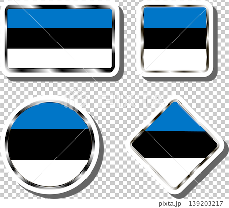 Set beautiful symbols for colorful state flag Estonia Set beautiful symbols for colorful state flag Estonia 139203217