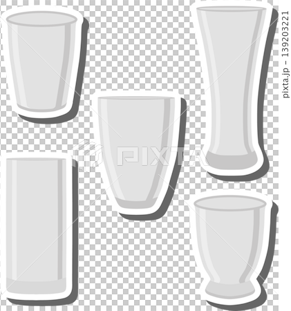 Set symbols for glass cup with shine for water Set symbols for glass cup with shine for water 139203221