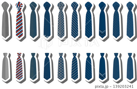 Set ties different types and neckties various size Set ties different types and neckties various size 139203241