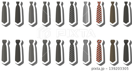Set ties different types and neckties various size Set ties different types and neckties various size 139203305