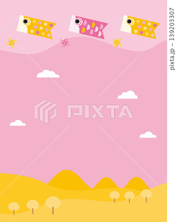 空を泳ぐこいのぼりの背景 139203307