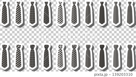 Set ties different types and neckties various size Set ties different types and neckties various size 139203310