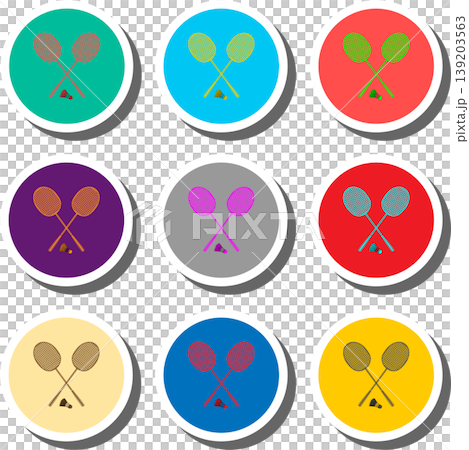 Set symbols for game badminton 139203563