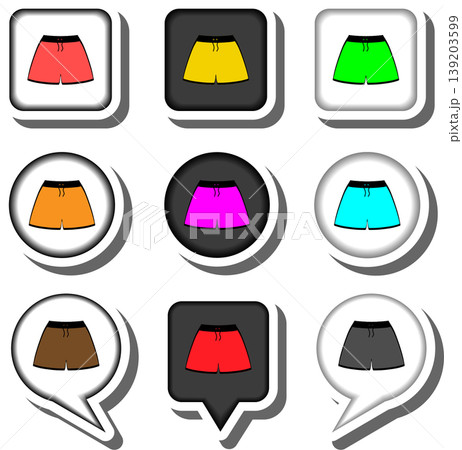 Set symbols for beach shorts 139203599