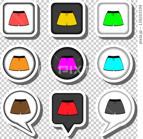 Set symbols for beach shorts Set symbols for beach shorts 139203599