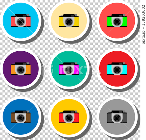 Set symbols for beautiful photo camera Set symbols for beautiful photo camera 139203602