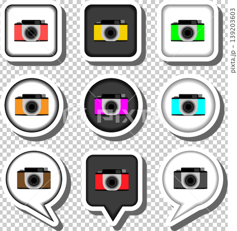 Set symbols for beautiful photo camera Set symbols for beautiful photo camera 139203603