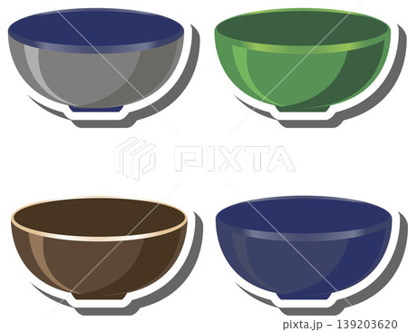 Set symbols for empty bowl with rim for soup Set symbols for empty bowl with rim for soup 139203620