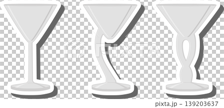 Set symbols for glass cup with shine for water Set symbols for glass cup with shine for water 139203637